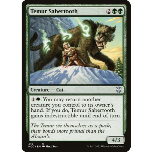 Magic the Gathering Temur Sabertooth Street of New Capena Commander ...