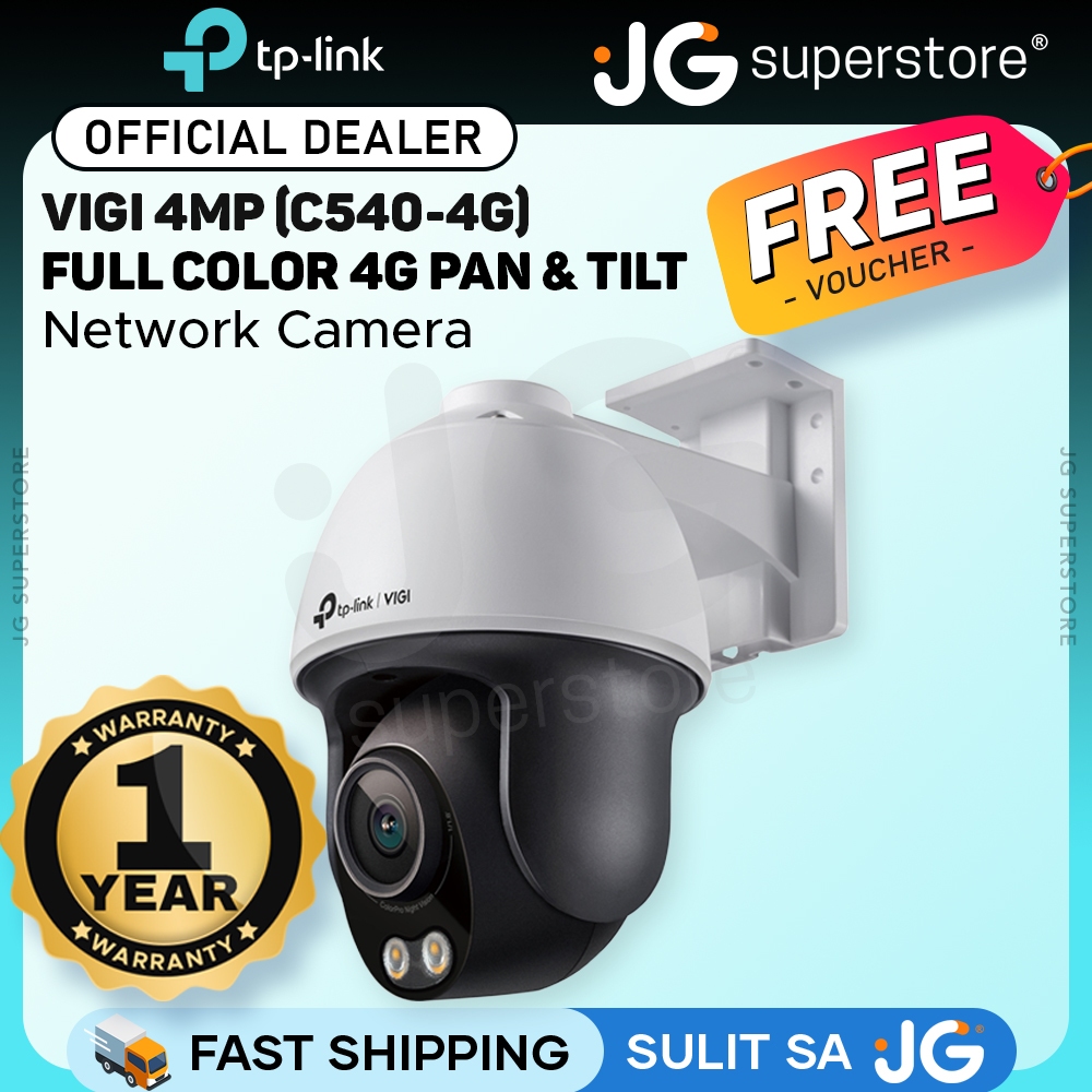 TP-Link VIGI C540-4G – Telecamera Di Sicurezza A Cupola Con Obiettivo 4mm Per Interni/Esterni