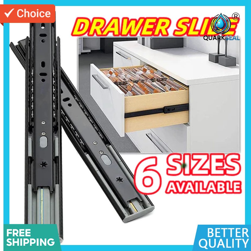 Steel Drawer Slide Rail Heavy Duty Ball Bearing Soft Close Slider For ...