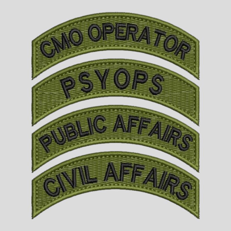 CMO OPERATOR PSYOPS PUBLIC AFFAIRS CIVIL AFFAIRS EMBROIDERED PATCH ...