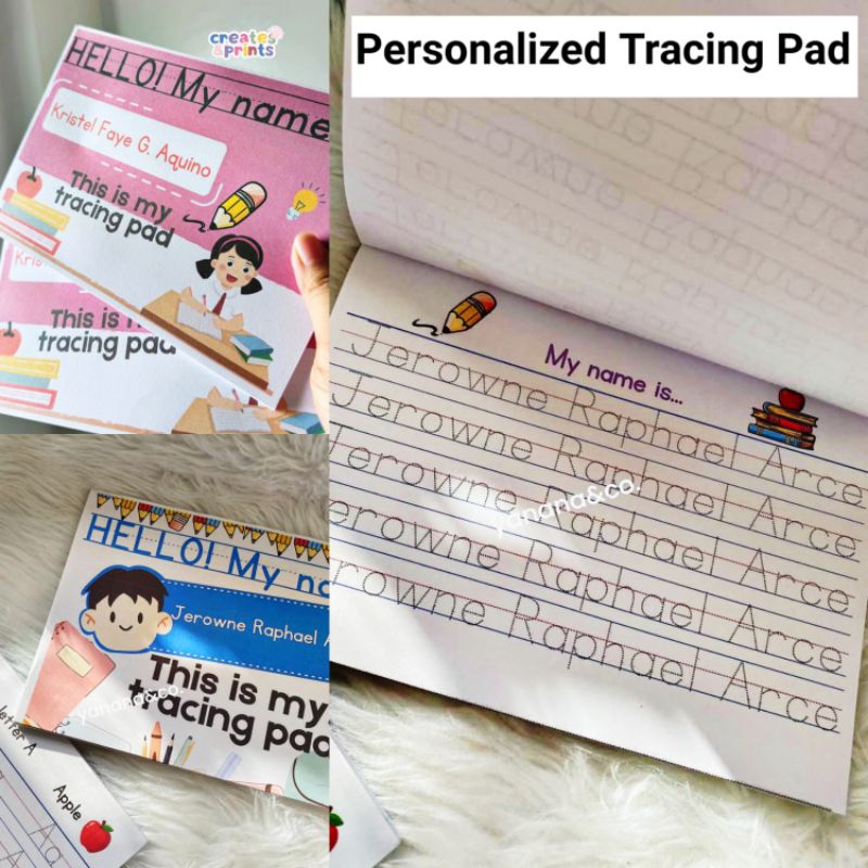 CHEAPEST Personalized Tracing Pad (Name, Alphabet, Numbers, etc ...