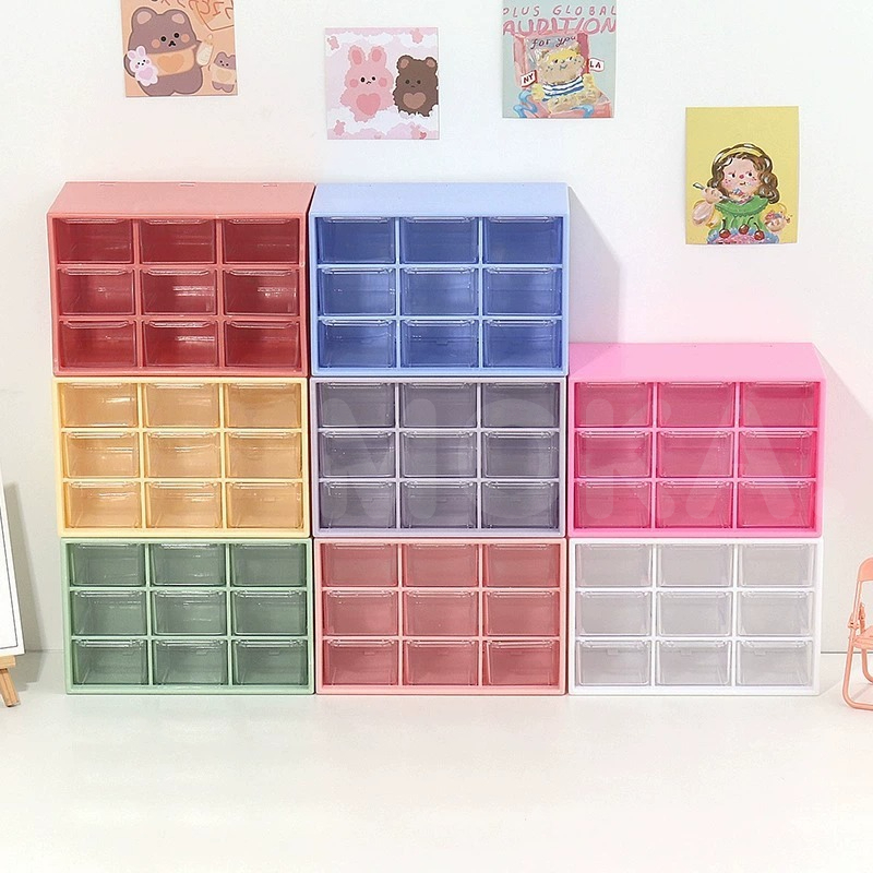 6/9 Grids Storage Box Transparent Dust-Proof Storage Container Cabinet ...