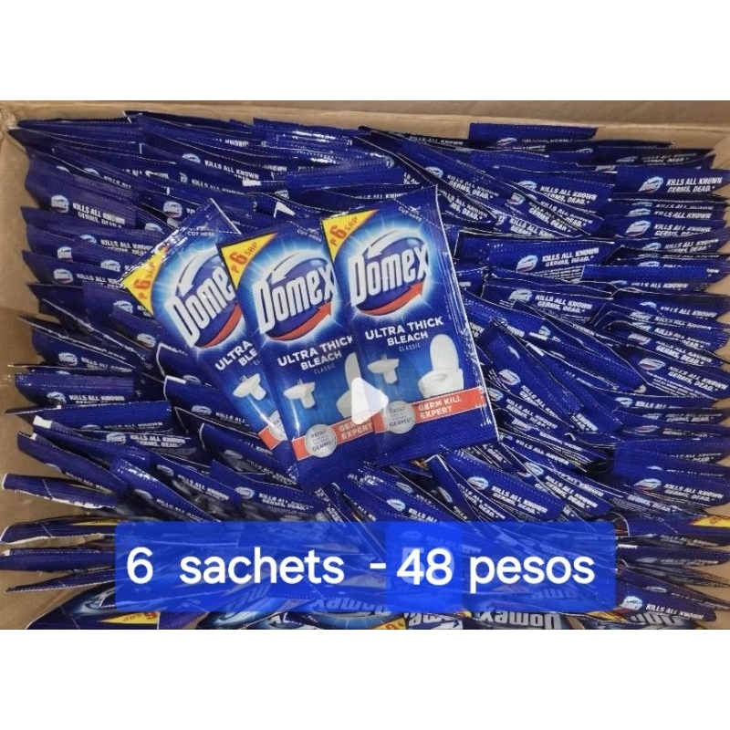 Domex 30ml 6 sachet toilet cleaner all around cleaner | Shopee Philippines