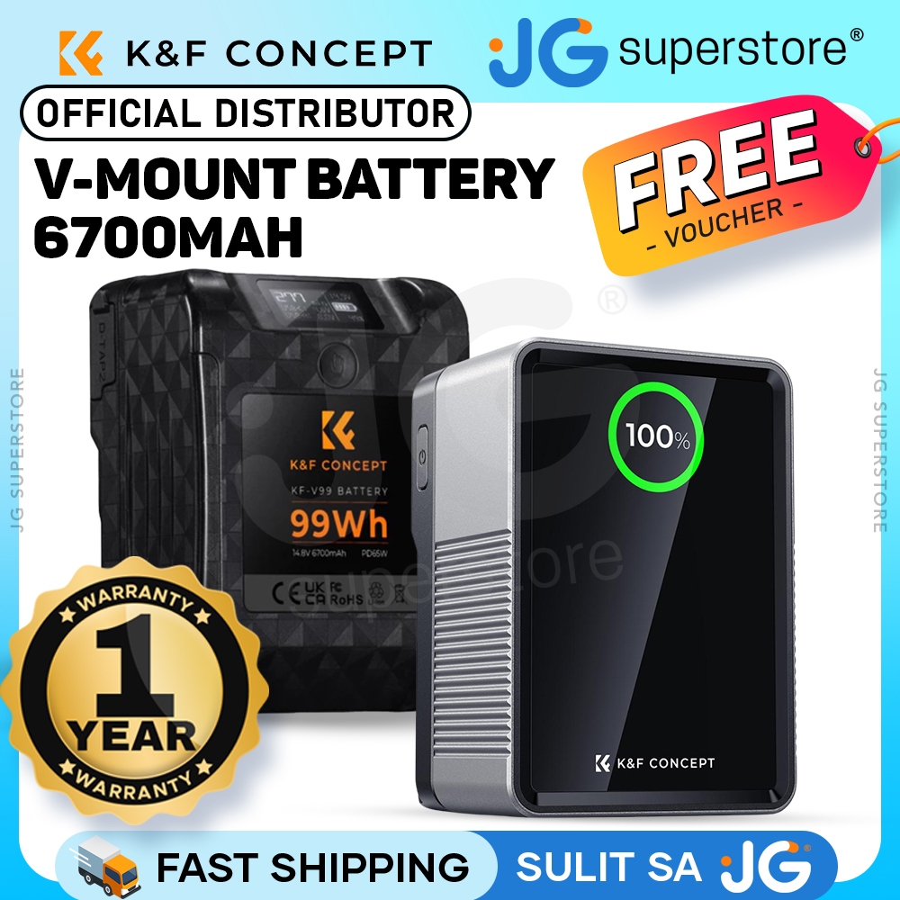 K&F Concept Batteria V Mount 99 Wh Con PD USB-C - Per Fotocamere E Monitor, Schermo TFT - Foto 7