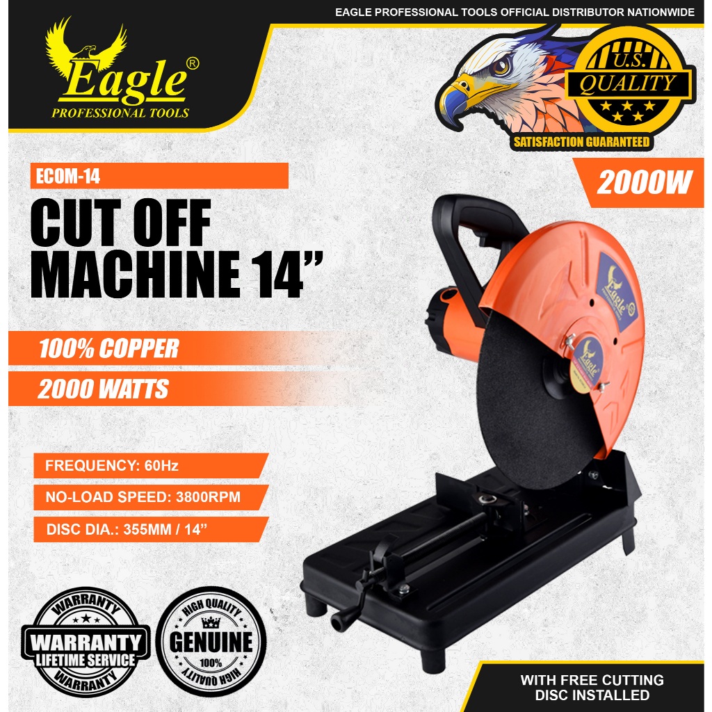 Heavy Duty Industrial Cut-Off Machine 14" ECOM-14 Metal Saw 2000W Eagle ...