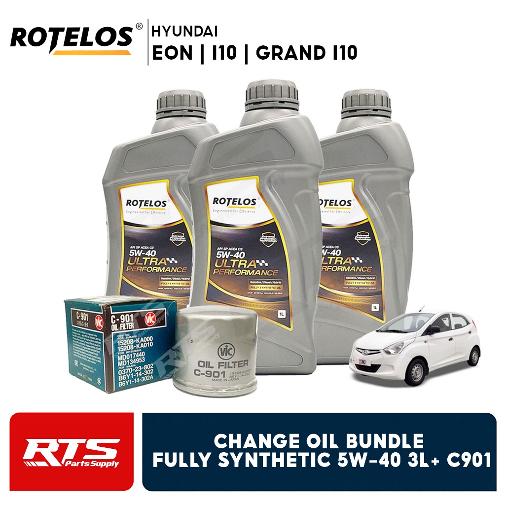 Hyundai Grand i10 / i10 09-Up / Eon 11-Up Rotelos 5w-40 Fully Synthetic ...