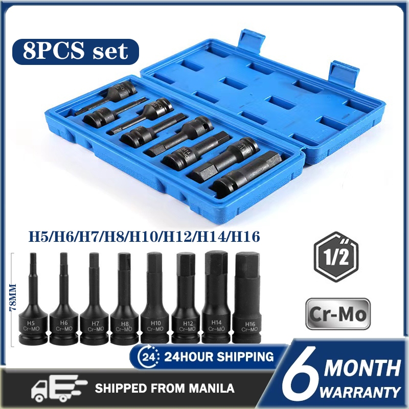 1/2" Drive Master Impact Hex Driver Set,Hex Head Impact Driver Bit Set ...
