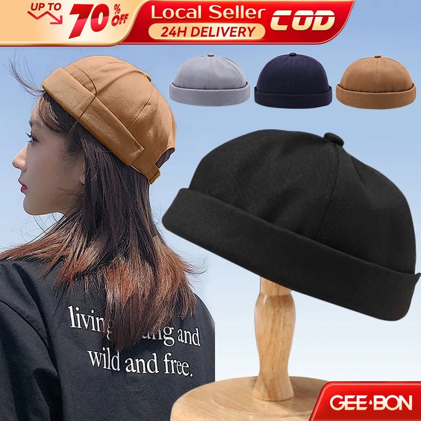 GEEBON Brimless Cap Men Docker Cap Fashion Hip Hop Hat No Visor ...