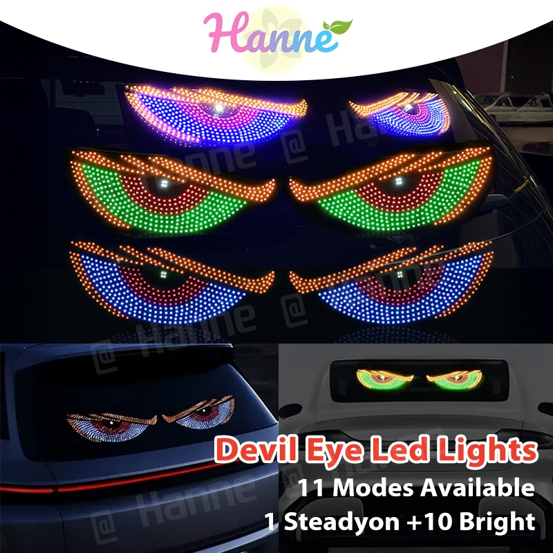 2PCS USB LED Dynamic Large Devil Eye Lights for Cars,Flexible Dynamic ...