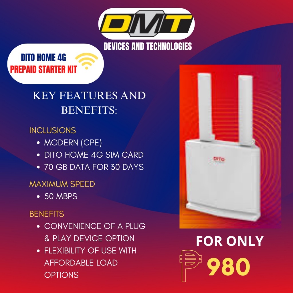 DITO HOME 4G PREPAID STARTER KIT | Shopee Philippines