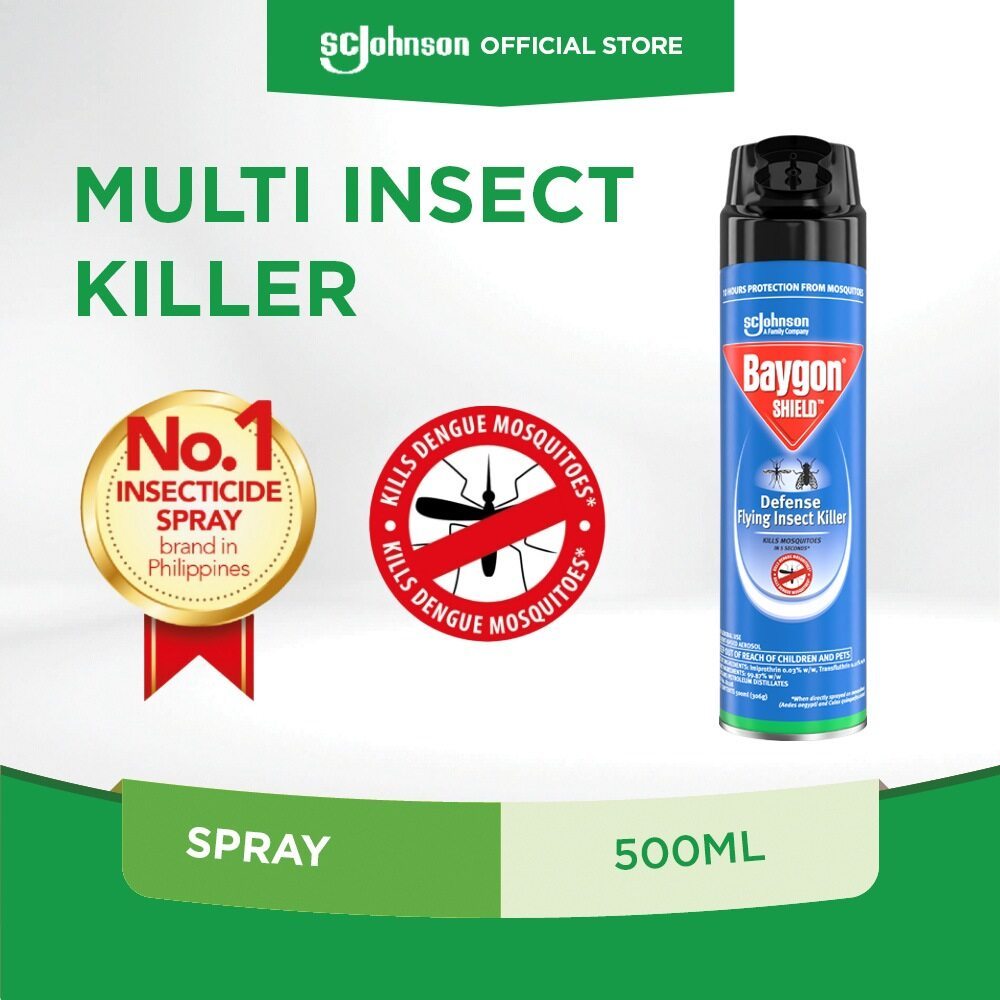 Baygon Defense Flying Insect Killer- 500 ml | Shopee Philippines