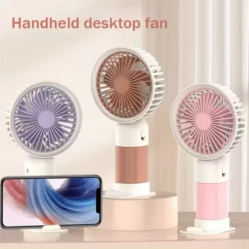 Portable Mini Fan Desktop Handheld USB Rechargeable Fan | Shopee ...