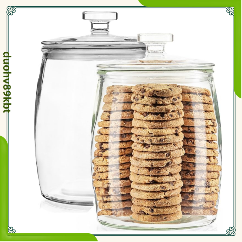 Wide Mouth Glass Jars with Lids for Kitchen Storage Clear Glass ...