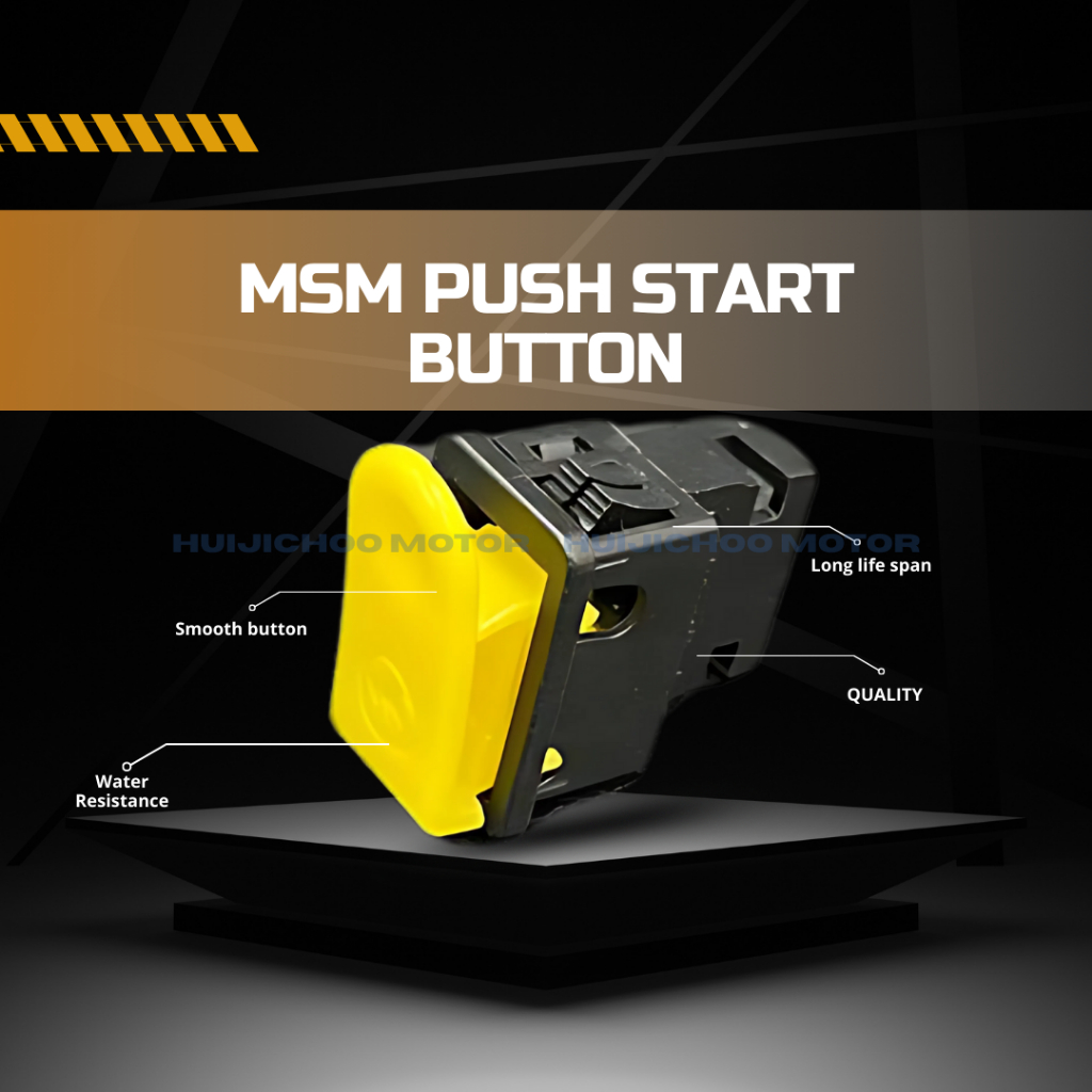 MSM motorcycle starter switch button universal (Yellow) QUALITY ...