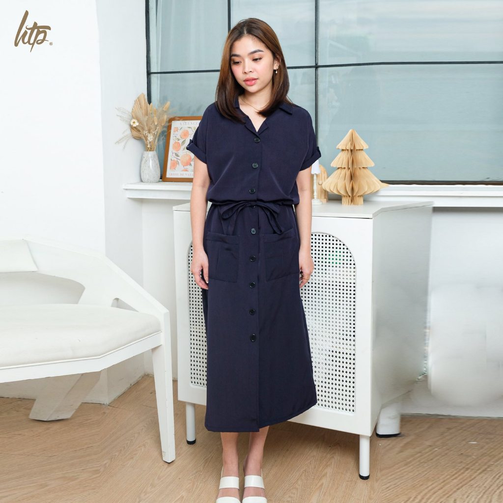 HTP Button Down Collared Dress | Shopee Philippines