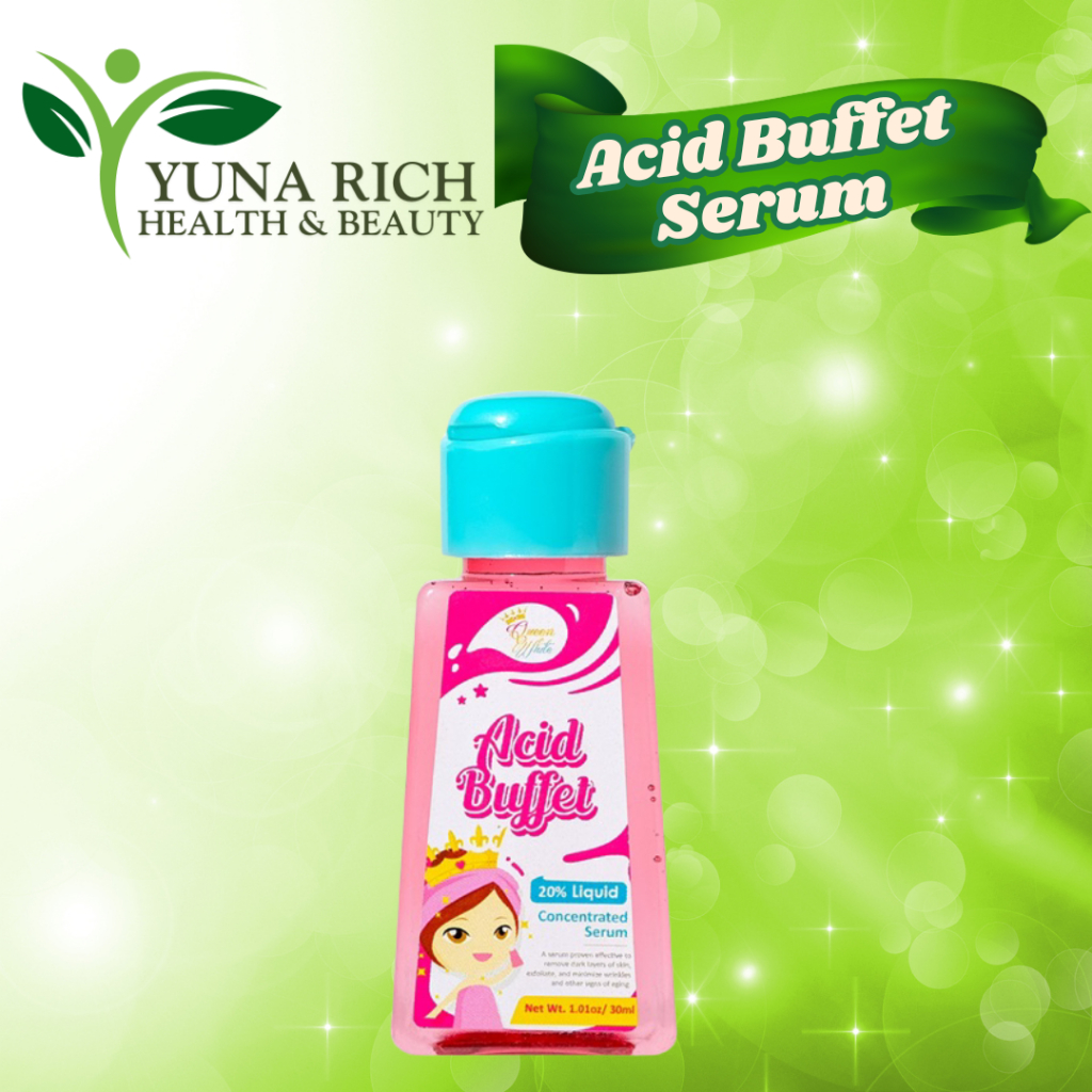 QUEEN WHITE ACID BUFFET 20% LIQUID CONCENTRATED SERUM 30mL | Shopee ...