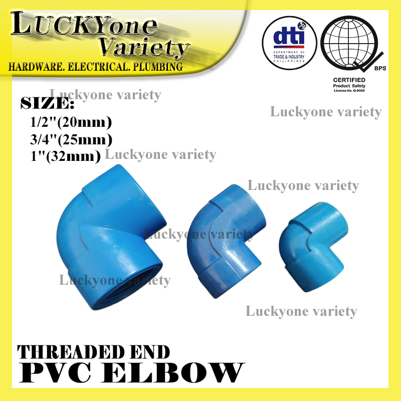 PVC ELBOW W/THREAD PIPE FITTINGS (BLUE) 1/2