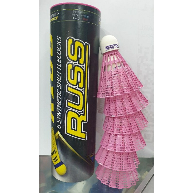 RUSS Shuttle Cock Synthetic (1 Tube/6pcs) for Indoor and Outdoor ( R168 ...