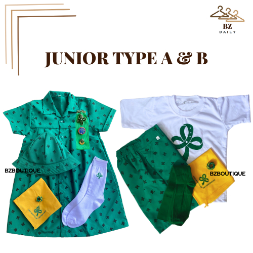 Junior Scout Type A & B Complete Set of Uniform for Girls | BZ Daily ...