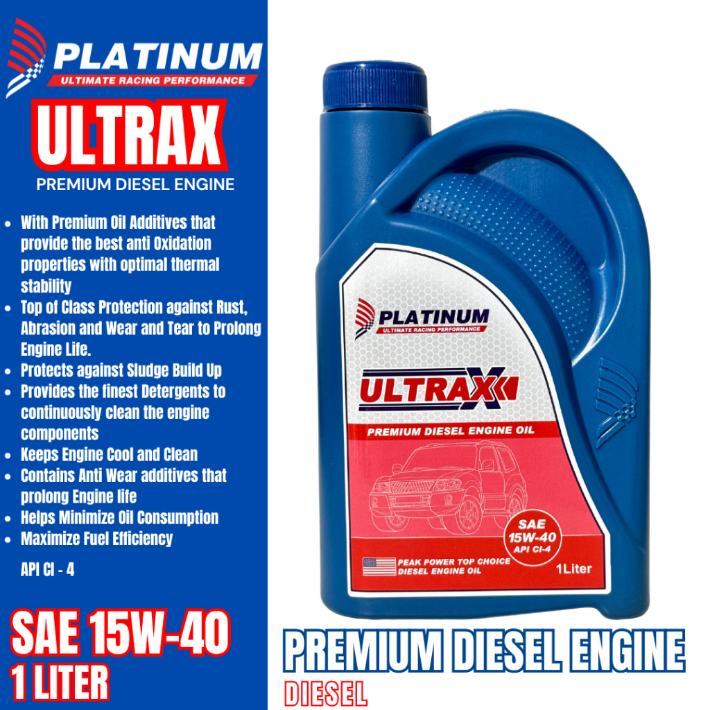 Platinum Diesel Engine Oil Sae 15w40 CI-4 1Liter | Shopee Philippines