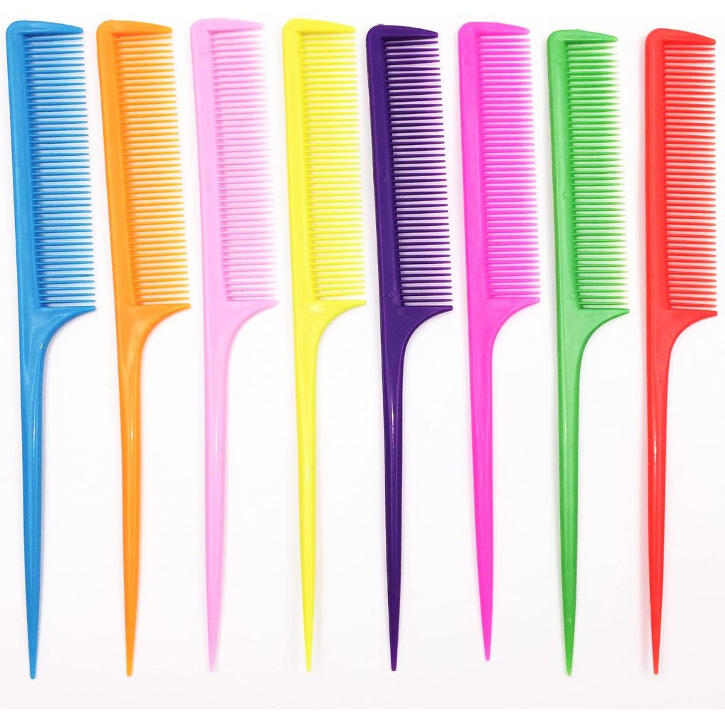 Meedo Comb Pointed Long Tail Hairstyle Random Color straight hair comb ...
