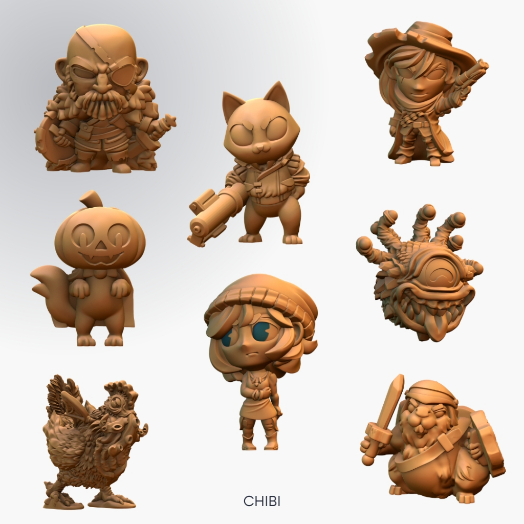 CAPSULE CHIBI - Tabletop Miniatures - SET B | Shopee Philippines