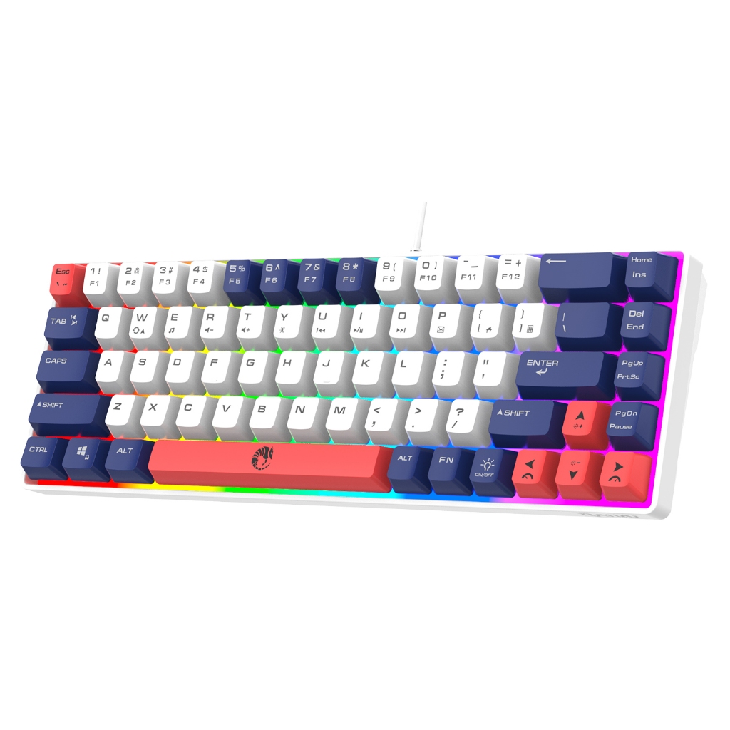 Zeus x RAIKU K68 68-Key Compact RGB Gaming Keyboard with 3 Keycaps ...
