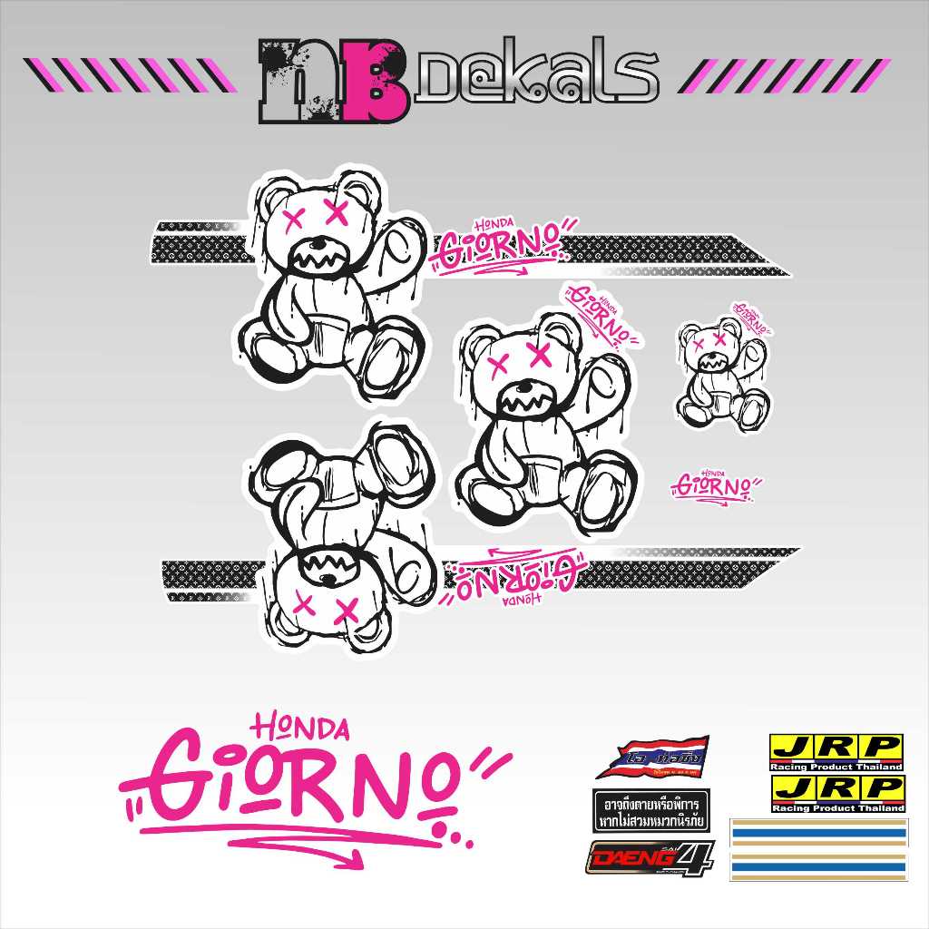 HONDA GIORNO 125 LIMITED THAI DESIGN (TRANSPARENT DECALS) | Shopee ...