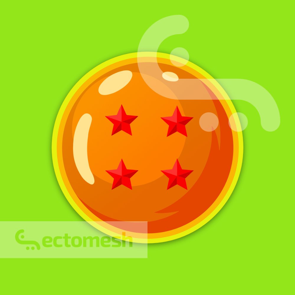 Four-star Dragon Ball - Vinyl Waterproof Sticker by EctoMesh | Shopee ...