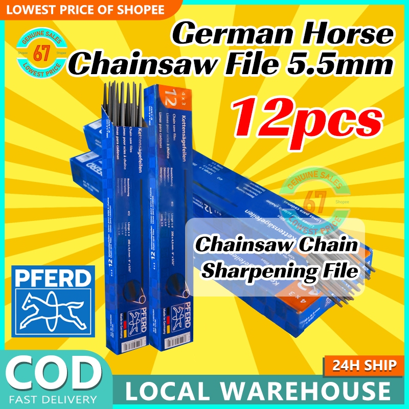 12pcs Chainsaw Chain Sharpening File Round Handle Woodwork Chainsaw ...