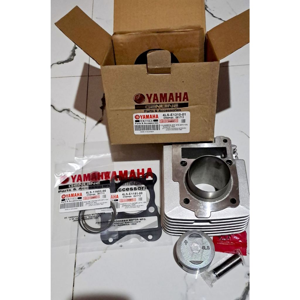 YAMAHA STX 125 CYLINDER BLOCK SET STD CHROME BORE PARTS 4LSE131001 ...