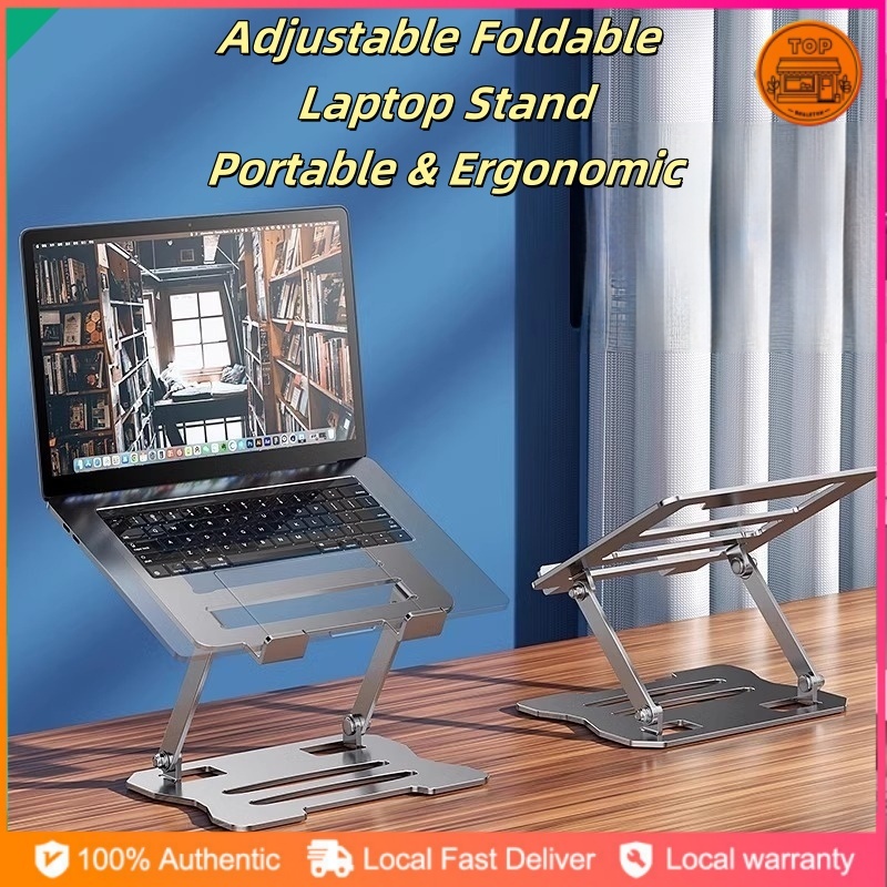 Adjustable Metal Laptop Stand Portable Notebook Riser Holder for Desk ...