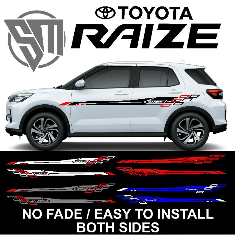 Striping sticker for toyota raize gr sport car sticker, raize toyota ...
