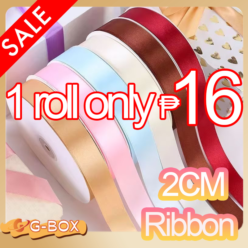 (2cm/25 yards/roll) Satin Ribbon Wholesale Gift Packing Christmas ...