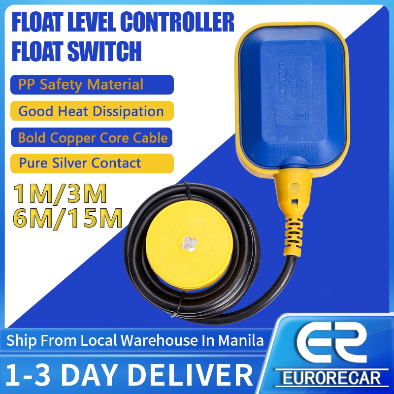 Float Level Control Switch Cable Liquid Fluid Water Level Controller ...