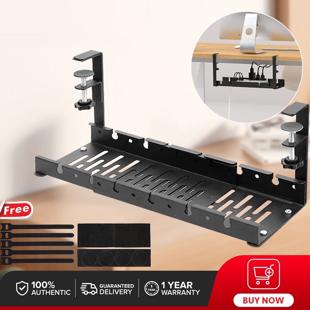 Cable management under table Retractable Design Storage Rack Desk ...