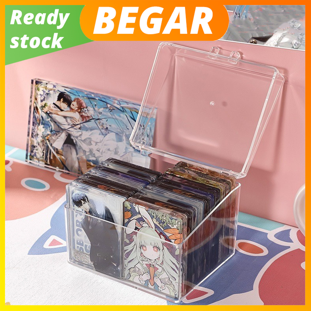Clear Card Collection Box Large Capacity Organizer for Photocards ...