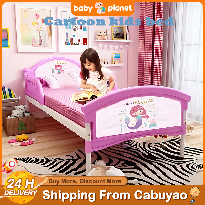 Cartoon Theme Bed for Kids Girls Boys Single Toddler Bed Frame with ...