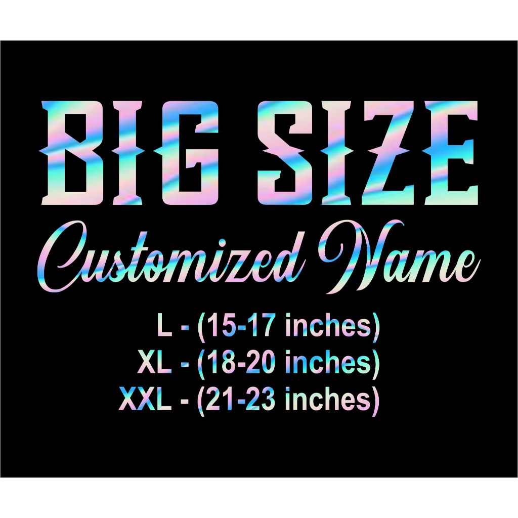 CUSTOMIZED NAME STICKER (BIG SIZE UP TO 23 inches x 4 inches) vinyl ...