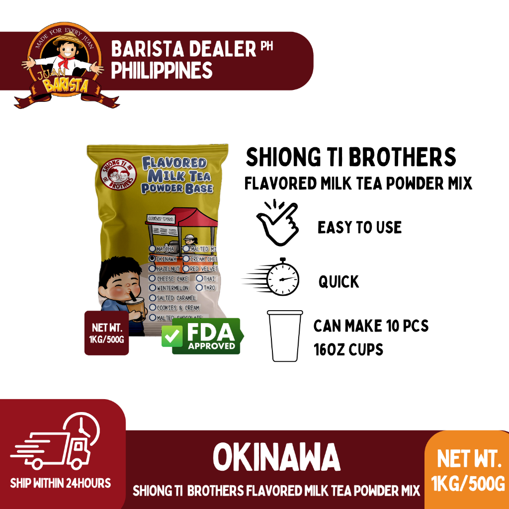 Shiong Ti Brother Okinawa Powdered Milk Tea Drink | Shopee Philippines