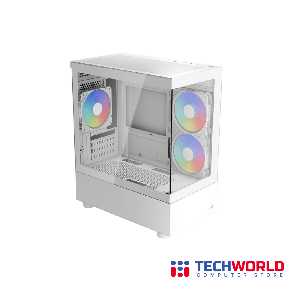 Aerocool Viewport Mini-G-WT-V2/ARGBX3 Glass White PC Case | Shopee ...