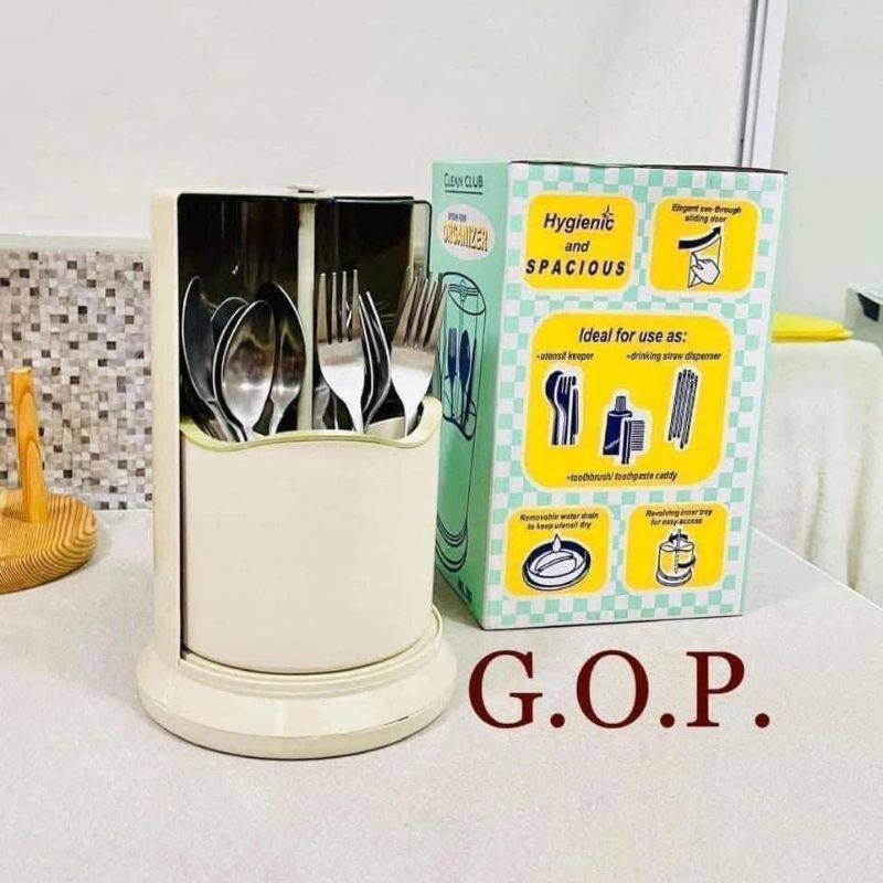 ROTATING SPOON AND FORK ORGANIZER | Shopee Philippines