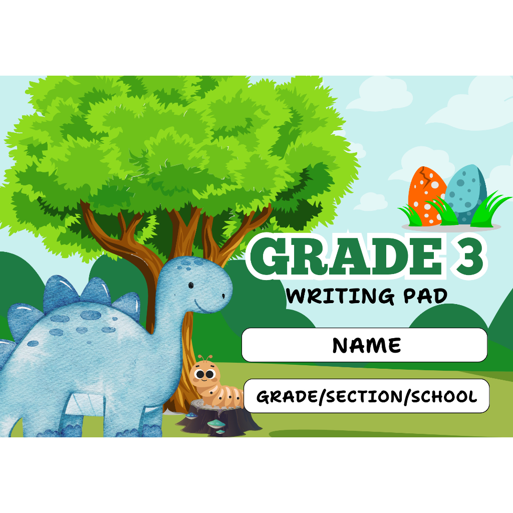 Personalized/Customized Pad Paper - Kinder, Grade 1, 2, 3 and 4 - 50 ...