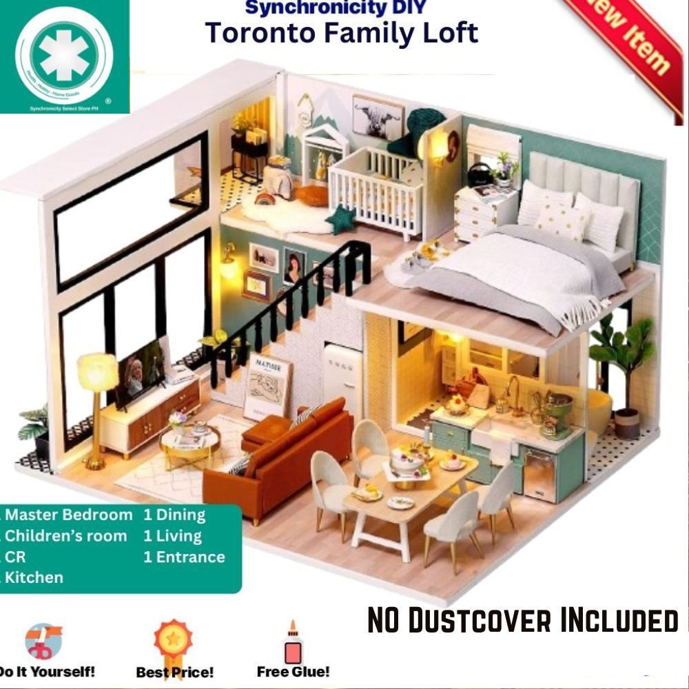 Miniature Dollhouse with Dust Cover floor Series Miniature Dollhouse  Interior Design