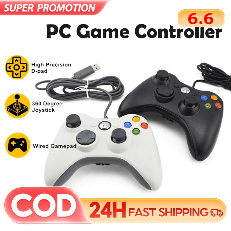 Game controller wired for PC PS3 PS4 supports white black USB wired ...