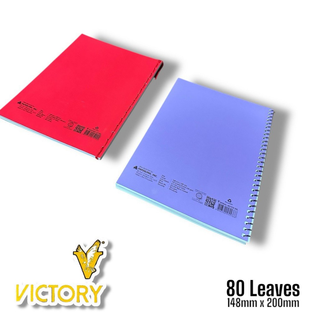 Victory Notebook - Japan Quality Paper, 80 Leaves- YARN/SPIRAL (10pcs ...