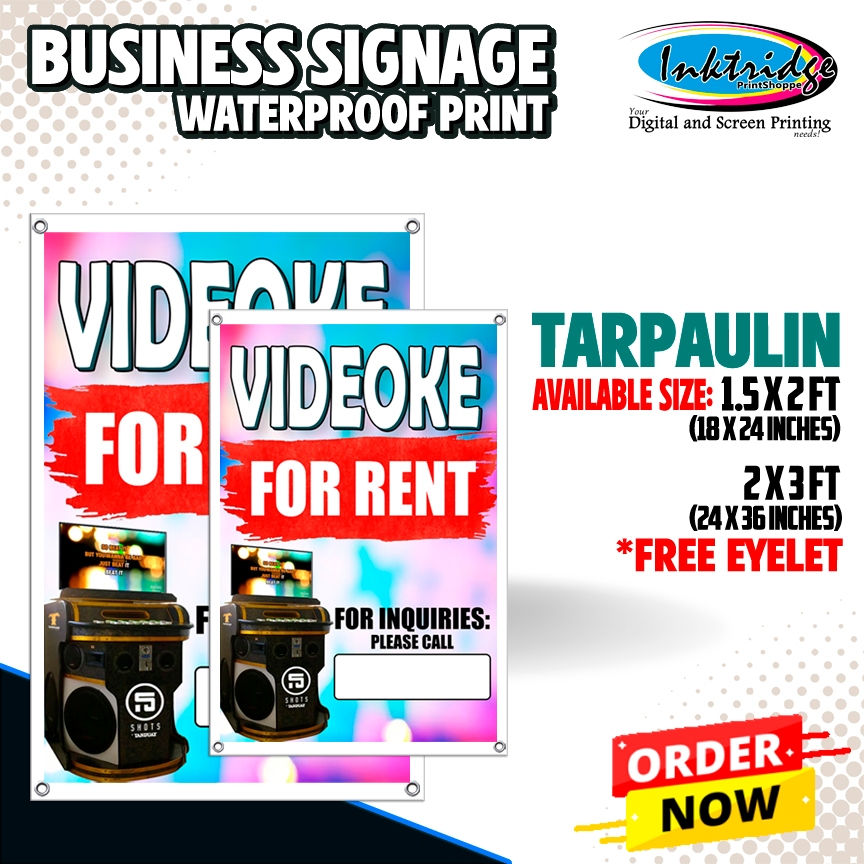 VIDEOKE Signage | Laminated or Tarpaulin Signage l Waterproof Print ...