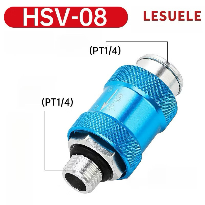 Air flow control valve manual slide valve HSV-08 thread air flow ...
