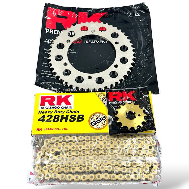 RK RACING CHAIN & SPROCKET SET R15 V3/ MT15/ XSR155 #428 LIGHTENING ...