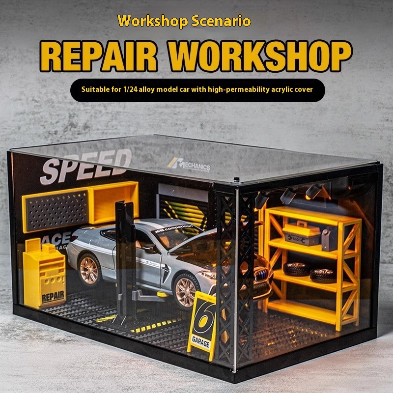 1:24 Simulated DIY Repair Shop Model Diecasts Metal Alloy Mini Model ...